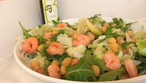 Insalata di kiwi e code di scampi