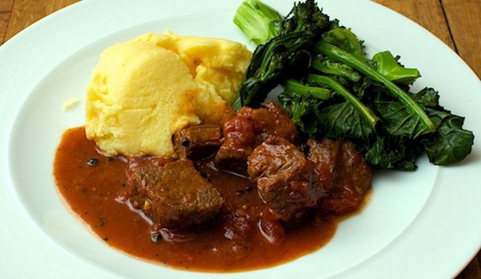 Asino in umido con polenta