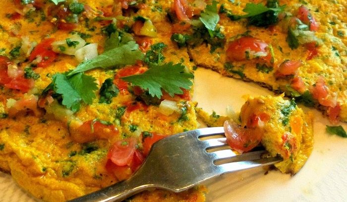 Frittata di cipolle e pomodori