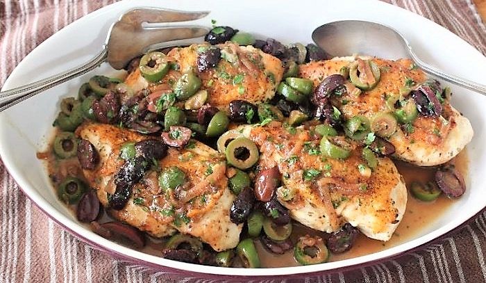 Pollo con olive al Frascati