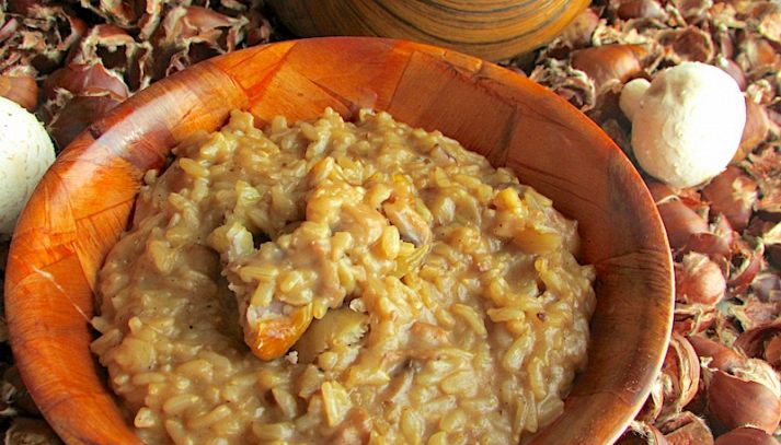 Risotto con castagne e rosmarino