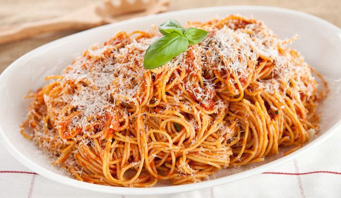 Spaghetti con la pancetta