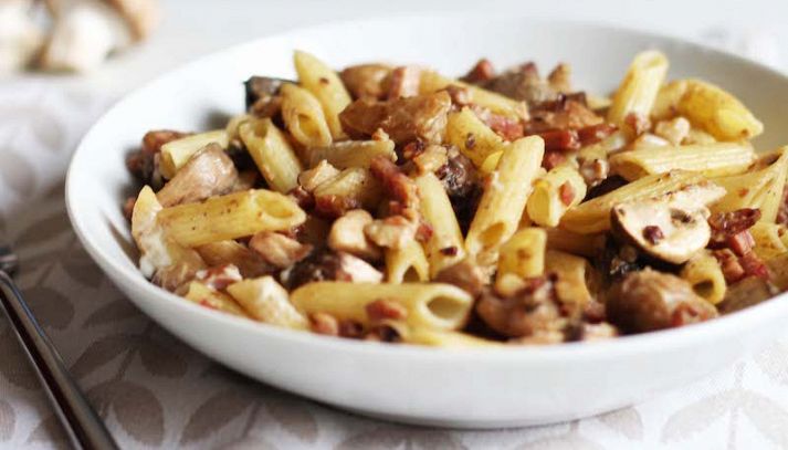 Penne funghi e castagne