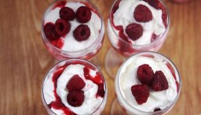 Crema di ricotta e lamponi
