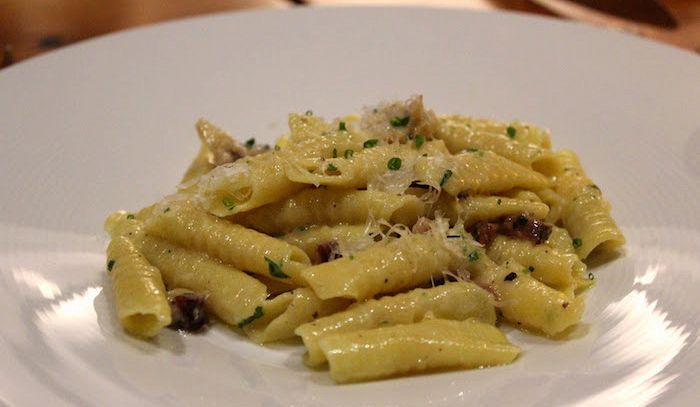 Garganelli con pancetta