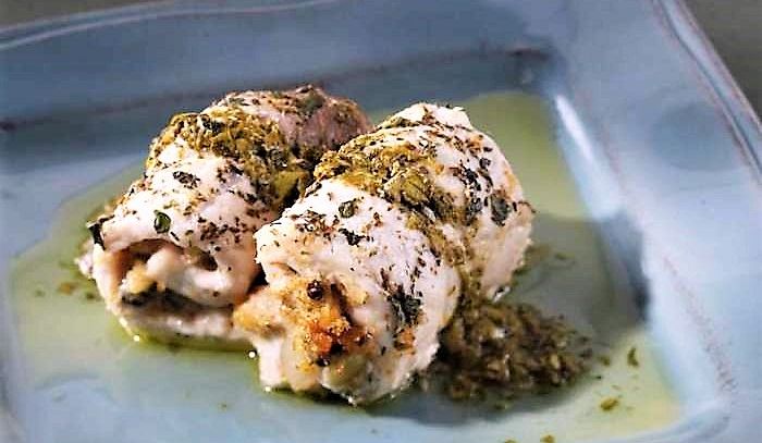 Involtini di pesce spada al verde con il Bimby