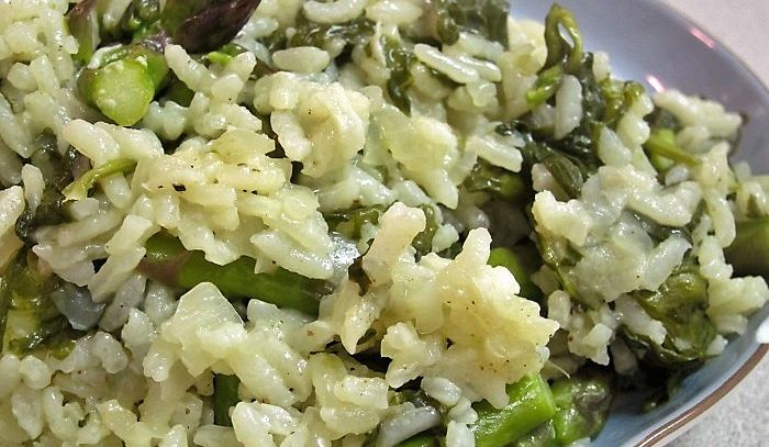 Risotto asparagi e spinaci