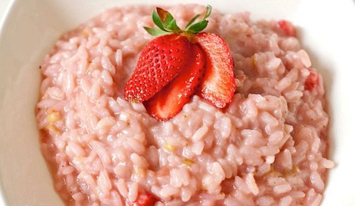 Risotto con le fragole