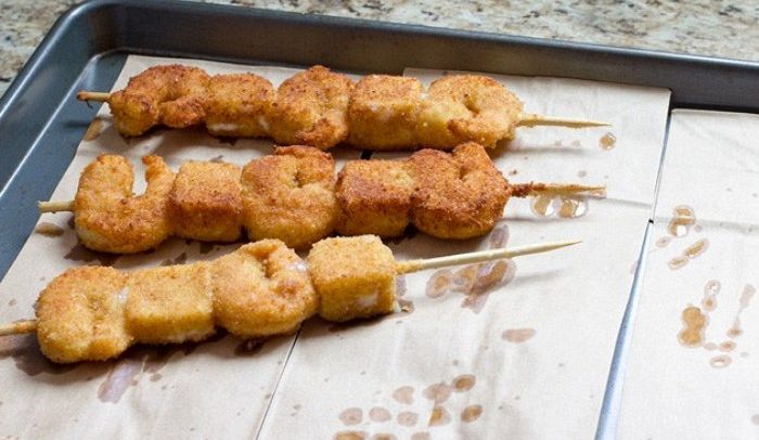 Spiedini di gamberi e code di rospo al pepe verde - La ...