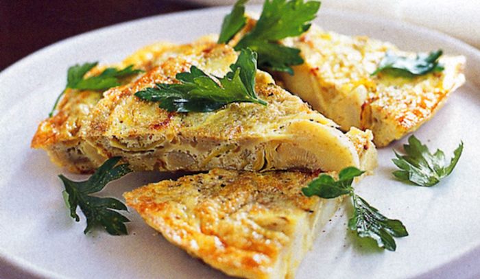 Carciofo e frittata di cipolle