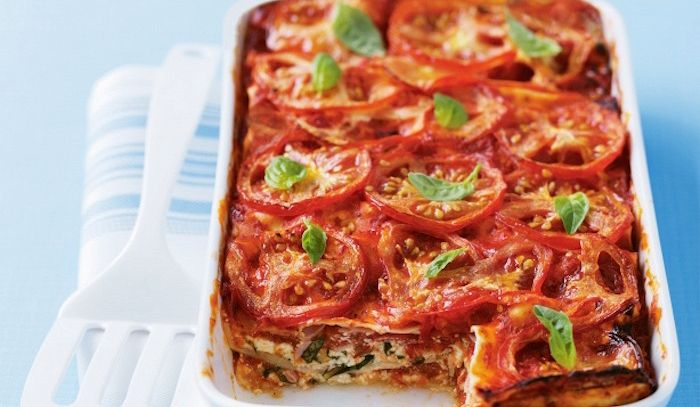 Lasagne pomodoro e prosciutto