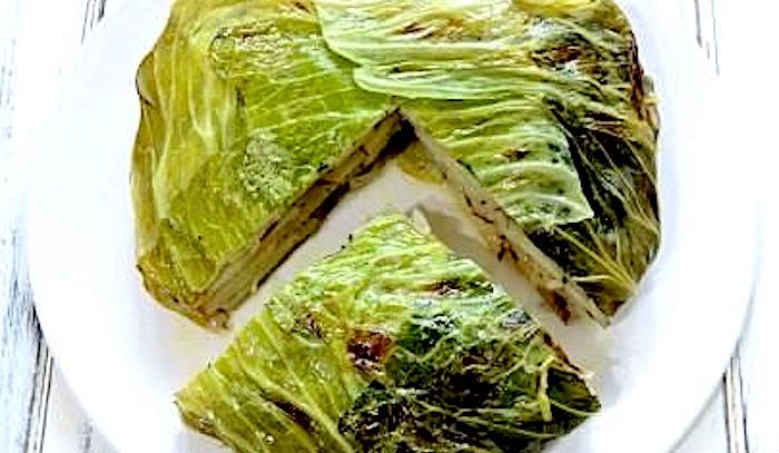 Torta di verza e orzo