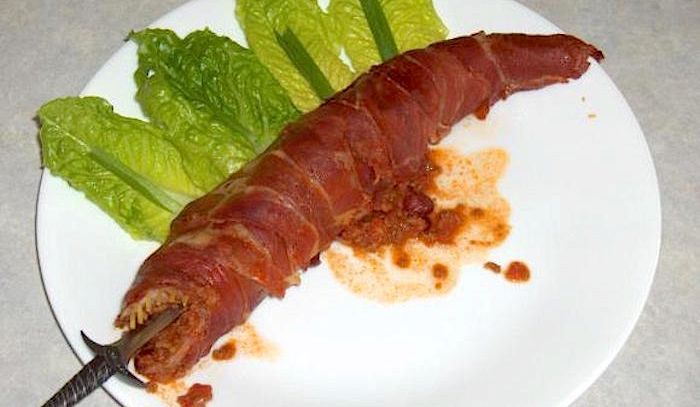 Vermi giganti arrosto