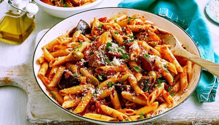 Penne integrali con melanzane
