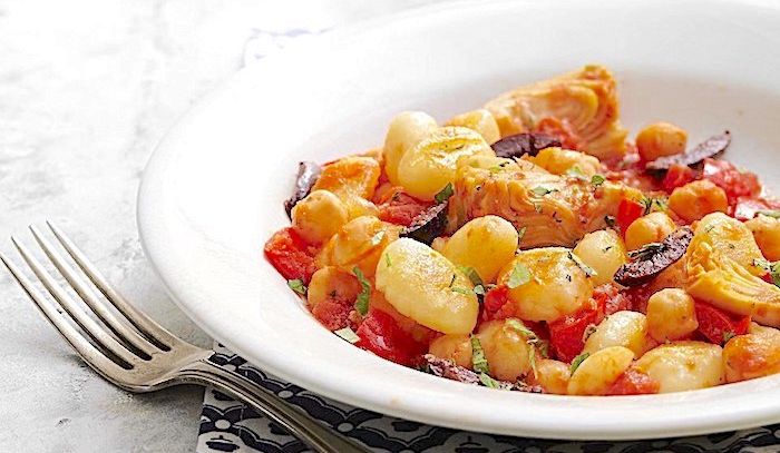 Gnocchi carciofi e pachini