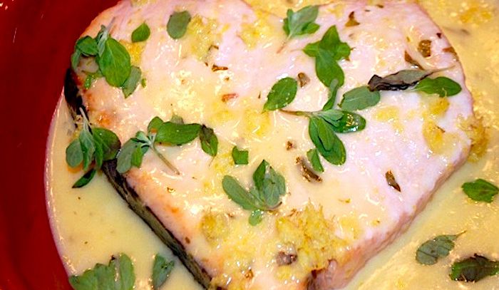 Pesce spada al burro bianco