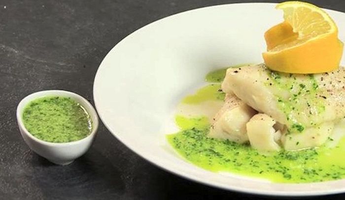 Filetti di rombo in salsa rucola