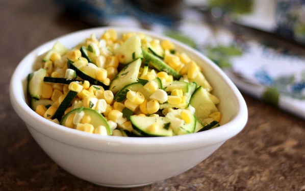 Insalata di zucchine e piselli