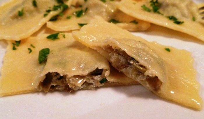 Ravioli con i carciofi