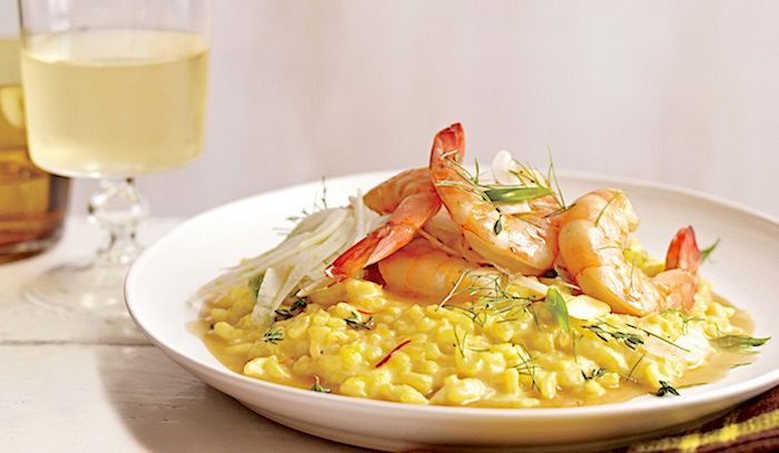 Risotto con gamberi e zafferano