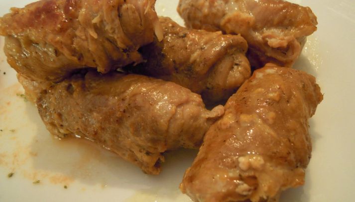 Rollini di manzo ai funghi secchi