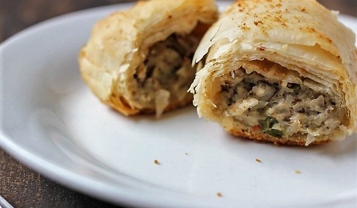 Strudel di patate e funghi porcini