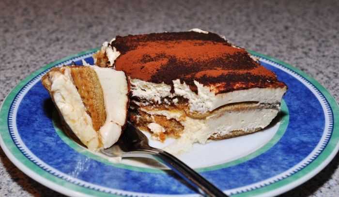 Torta al caffè e biscotti secchi