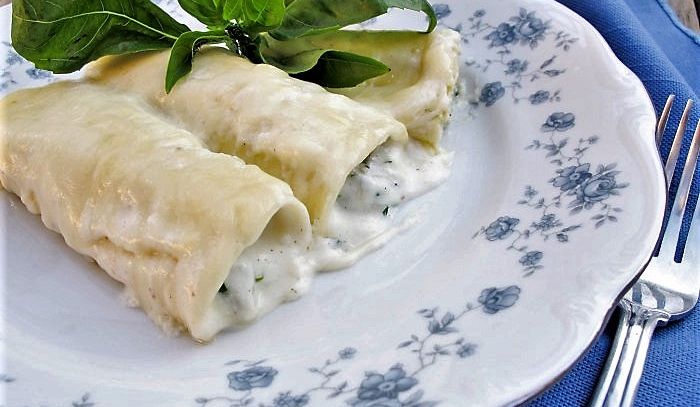 Cannelloni al ripieno di carciofi e spinaci