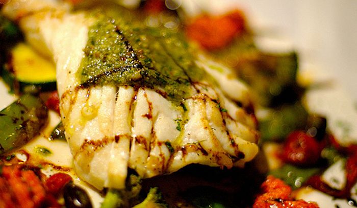 Cernia con il pesto