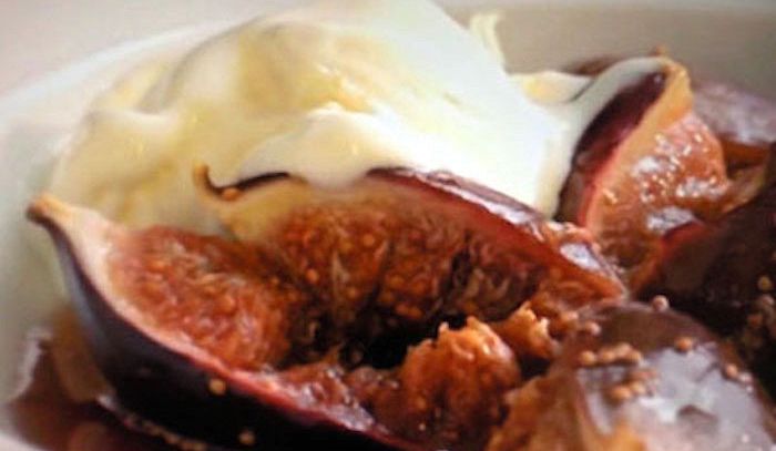 Fichi grigliati al miele con zabaione