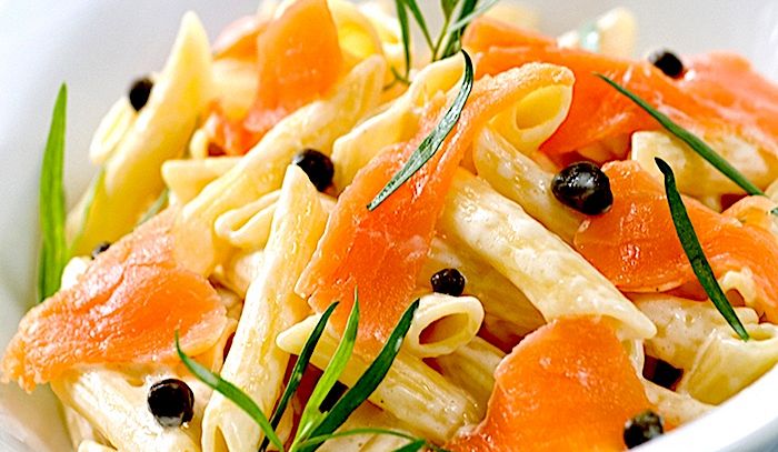 Penne panna e salmone