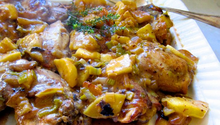 Pollo alle mele e senape