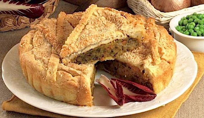 Torta di zucca e radicchio