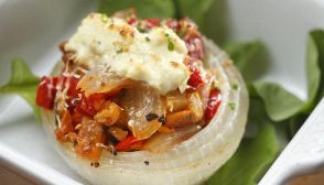 Cipolle ripiene alle verdure