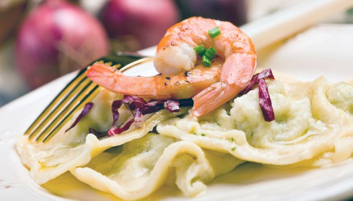 Ravioli con ripieno di pesce