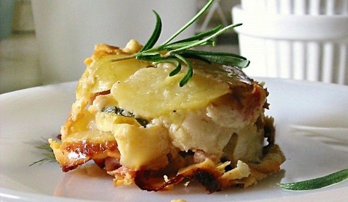 Tortino di pesce e funghi
