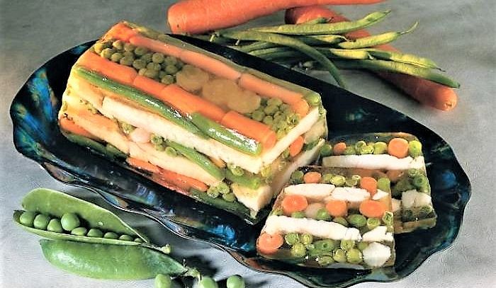 Aspic di scorfano con ortaggi