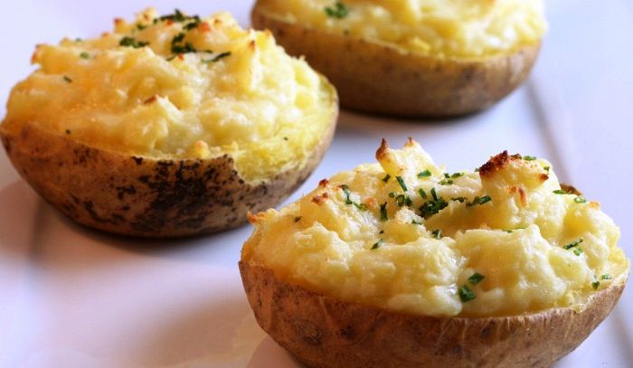 Patate farcite alla panna