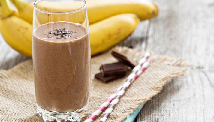 Frullato di cioccolata e banane