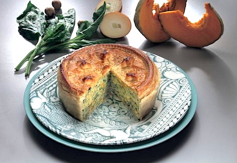 Torta di zucca e bietole