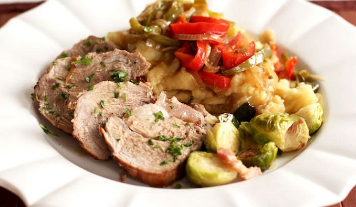Arrosto genovese con cipolle