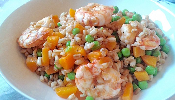 Farro con gamberi - La Ricetta di Buonissimo