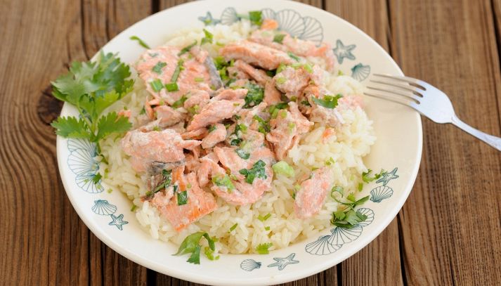 Risotto con il salmone alla vodka
