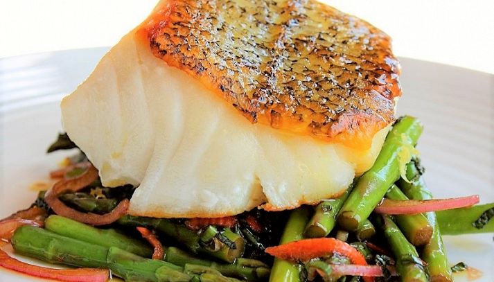Branzino agli asparagi