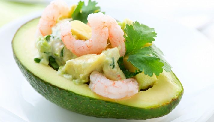 Insalata di avocado con gamberetti