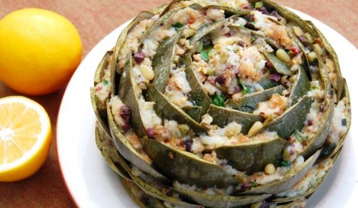 Carciofi con polpa di pesce