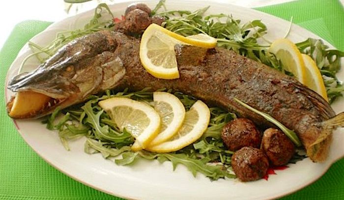 Luccio ripieno al forno