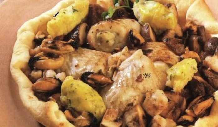 Timballo di pesci e molluschi