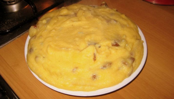 Polenta pasticciata con funghi e gorgonzola