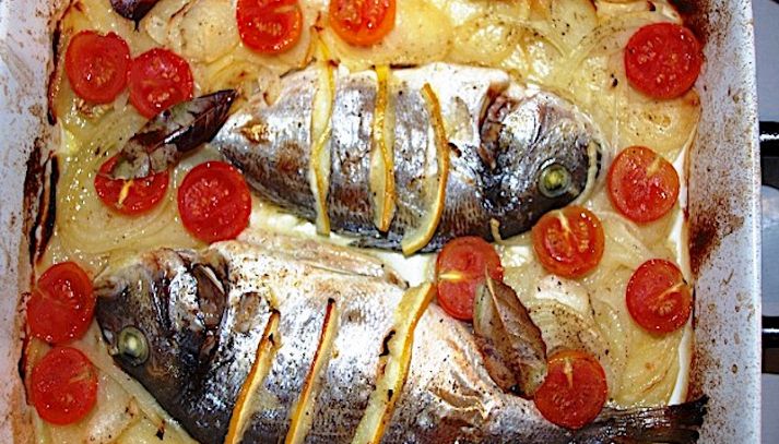 Orata al forno con verdure
